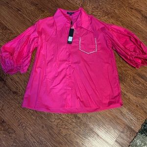 Blouse size large pink
